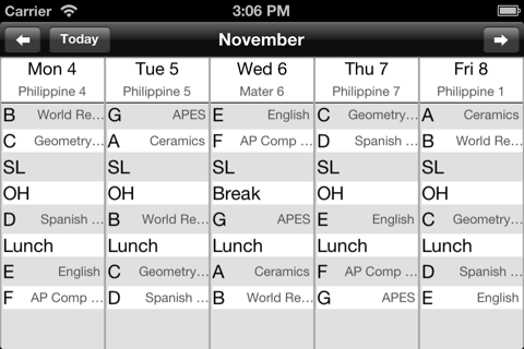 SHP Schedule screenshot 3