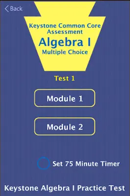 Game screenshot Keystone Alg I Practice Tests apk