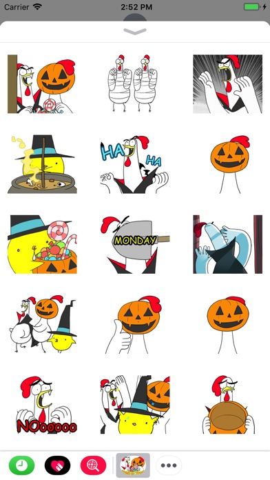 Chicken Bro Halloween Sticker screenshot 2