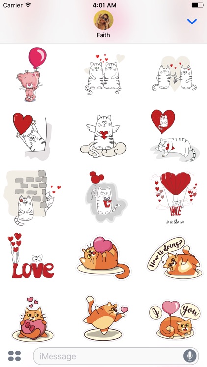 Cute Cats Emoji & Stickers for messages screenshot-3