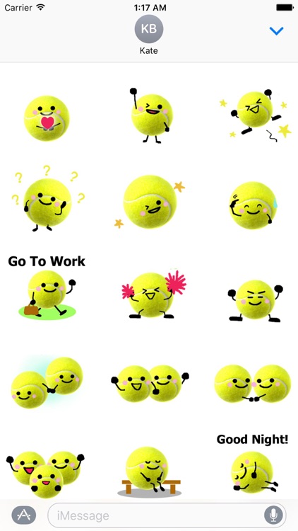 Tennis Ball TennisMoji Sticker