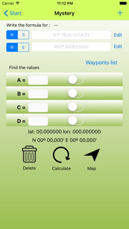 Waypoint for geocaching