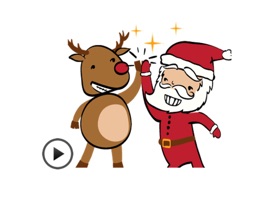 Animated Funny Santa Sticker