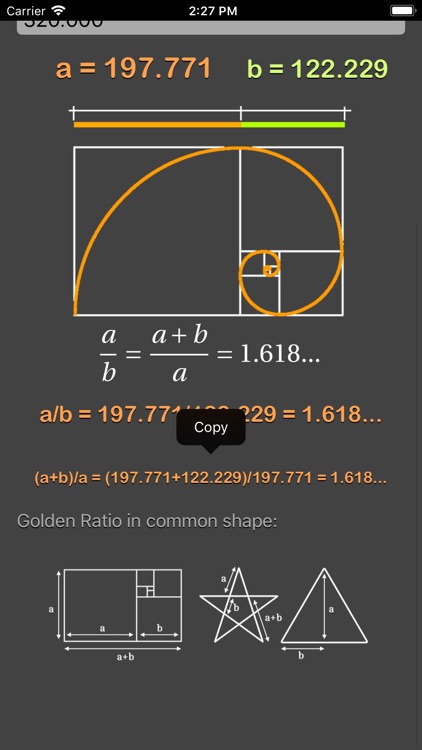 Golden Ratio Calculator Plus screenshot-5