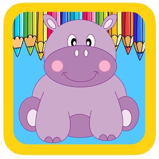 The First Paint Color Hippo Animal Games iOS App