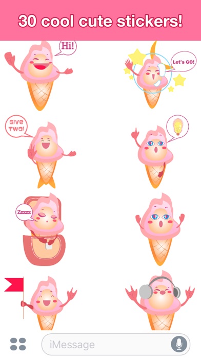 Ice cream - Cute stickers screenshot 2