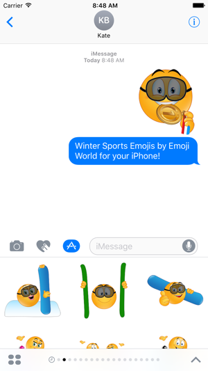 Winter Sports Emoji Stickers by Emoji World(圖2)-速報App