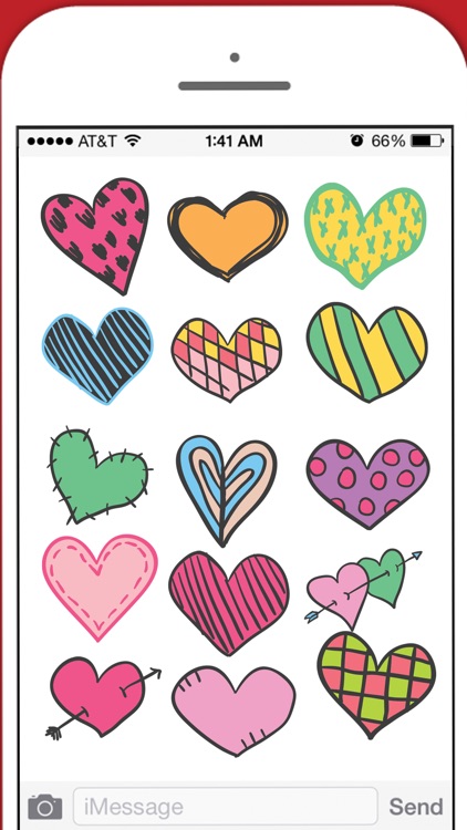 Heart Sketch Stickers for iMessage
