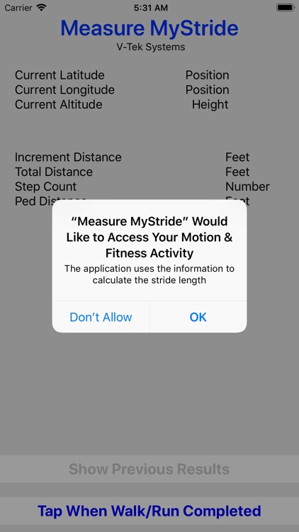 Measure MyStride