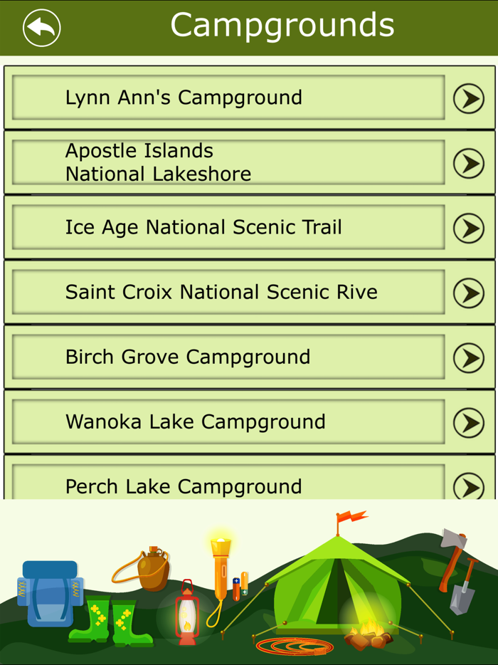 Wisconsin Campgrounds  Trails