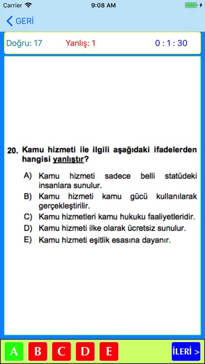 Adalet B. AÖF Çıkmış Sorular screenshot-3