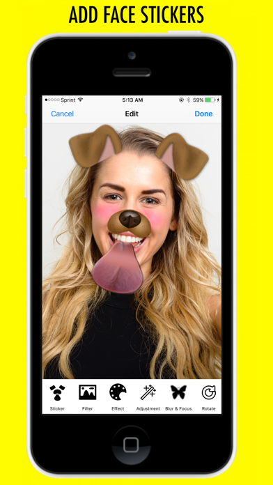 How to cancel & delete Face Effects & Filters from iphone & ipad 1