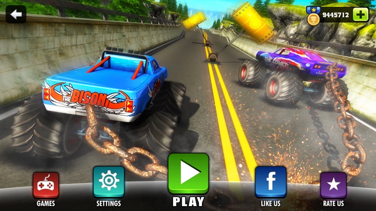 Chained Monster Truck Racing