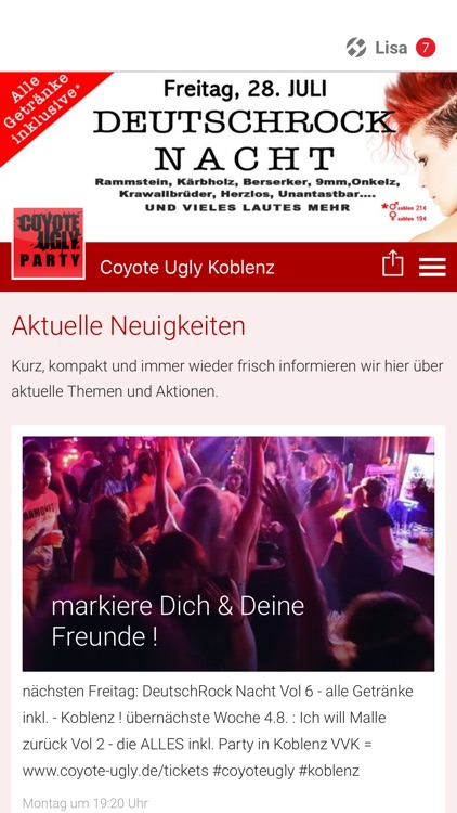 Coyote Ugly im Saloon Koblenz