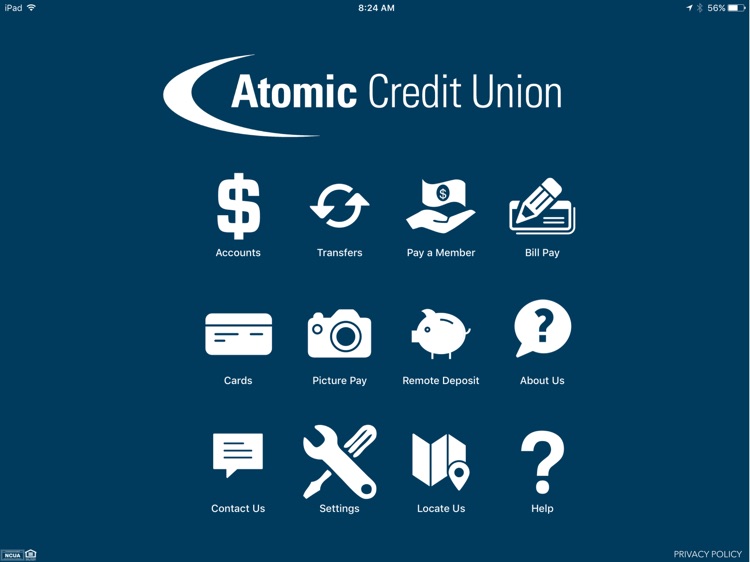 Atomic Credit Union for iPad