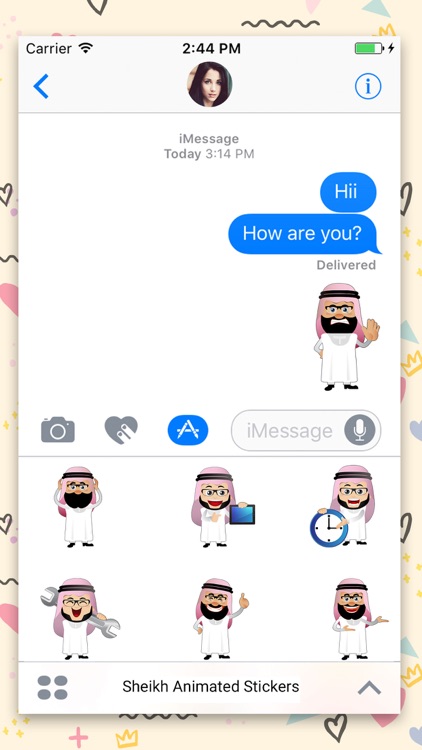 Arabic Avatar Animated Sticker