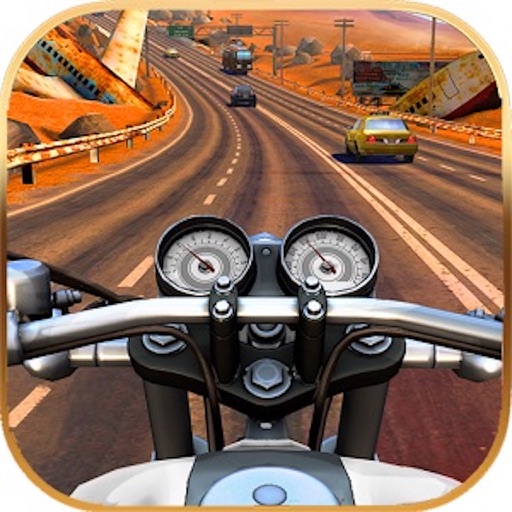 highway rider motorcycle racer car