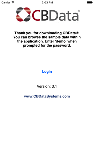 CBData® Mobile App