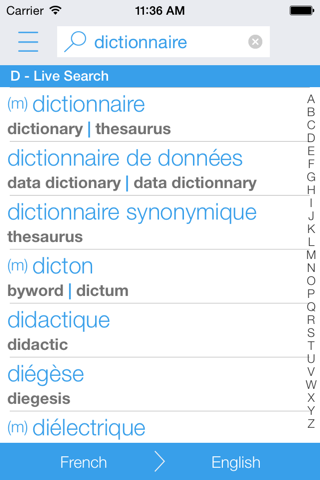 Dictionary French English screenshot 2