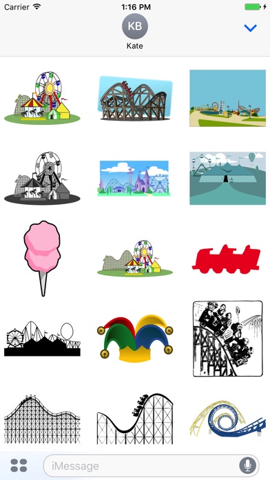 Roller Coaster Theme Park Stickers screenshot 2