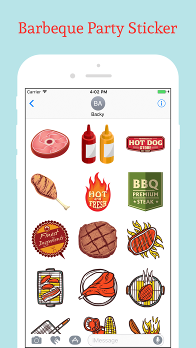 Barbeque BBQ Grill Stickers screenshot 2