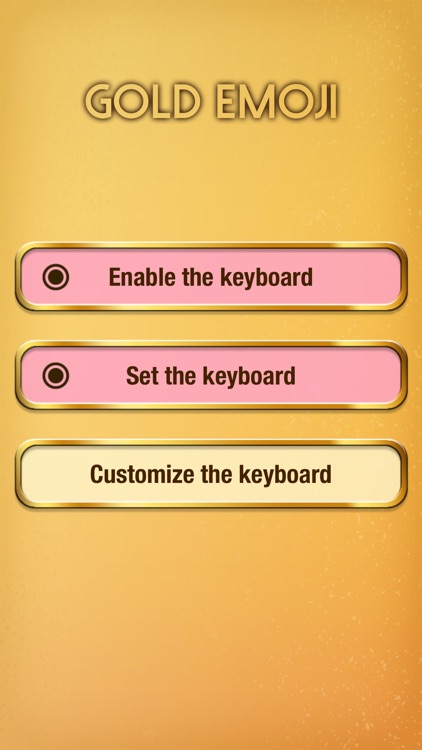Gold Emoji Keyboard Themes