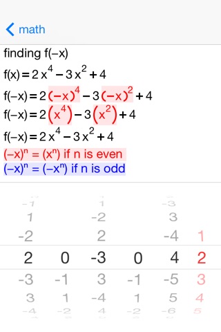 Even and Odd Polynomials screenshot 2