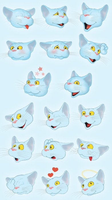 Blue Cat emoji screenshot 3