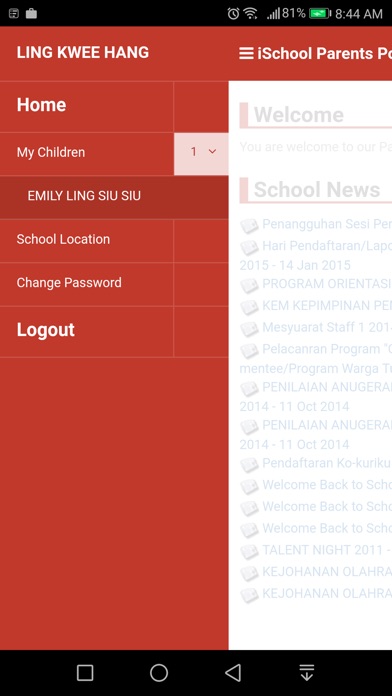 iSchool Parent Portal screenshot 2
