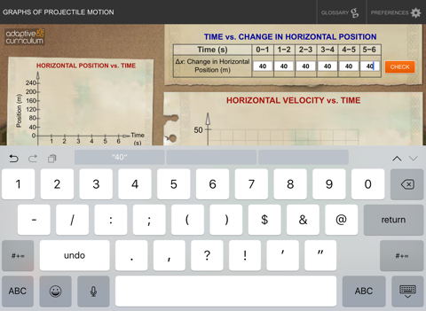 Graphs of Projectile Motion screenshot 3