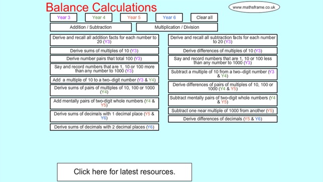 Balancing Calculations