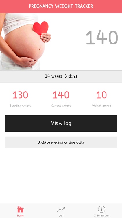 pregnancy app with weight tracker