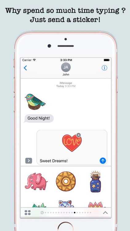 Cute Art Stickers For iMessage screenshot-4