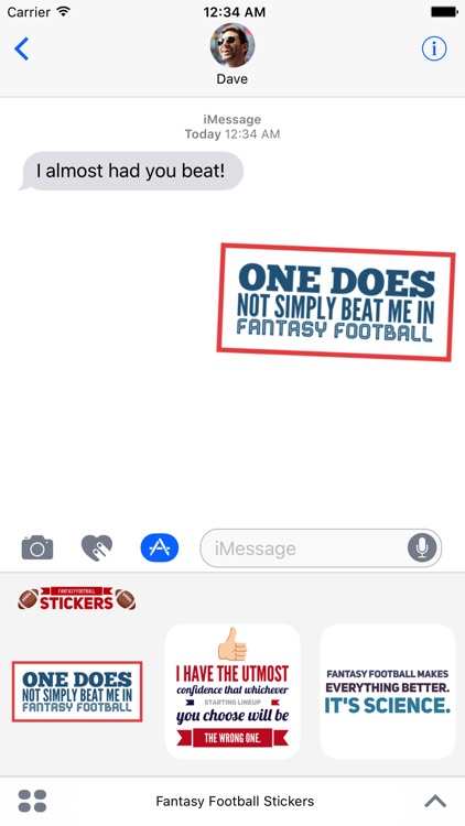 Fantasy Football Stickers for iMessage
