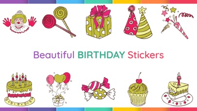Birthday Wishes Party Stickers screenshot 2