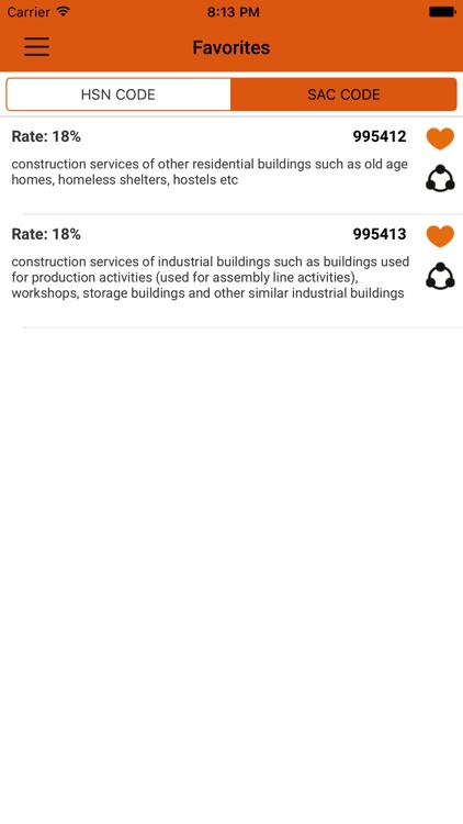 GST HSN SAC Rate & Code finder screenshot-3