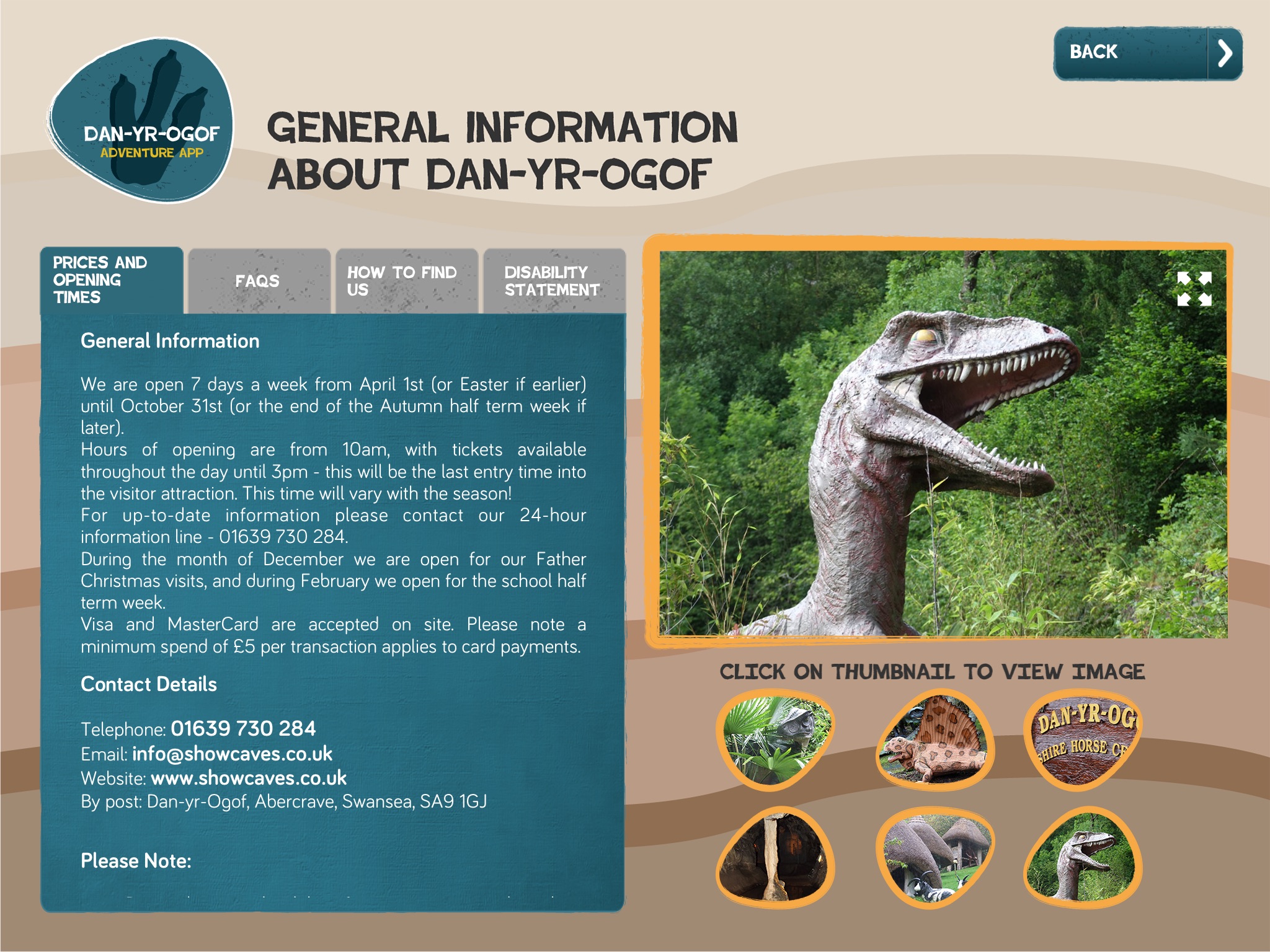 Dan Yr Ogof Adventure App screenshot 2