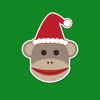 Merry Sock Monkey Stickers