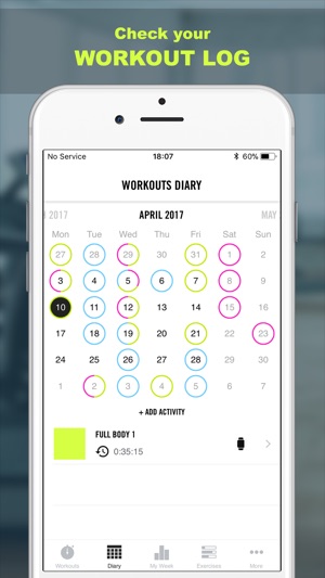 exercise diary app