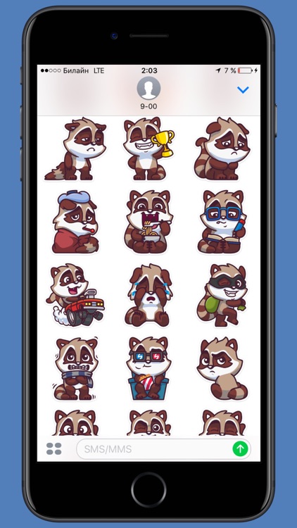 raccoonSTiK stickers iMessage