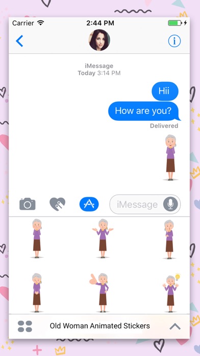 Old woman : Animated Stickers screenshot 2