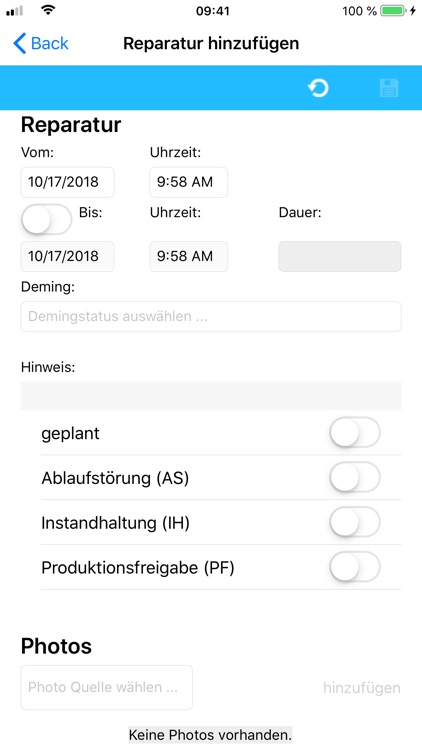 FlowTIQ Kostenstellen Logbuch screenshot-4