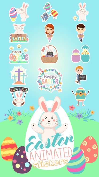 Cute Easter Animated Stickers