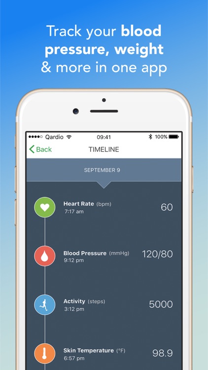 Qardio Blood Pressure, Weight and ECG/EKG Tracker screenshot-3