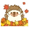 Hedgehog In Autumn Sticker