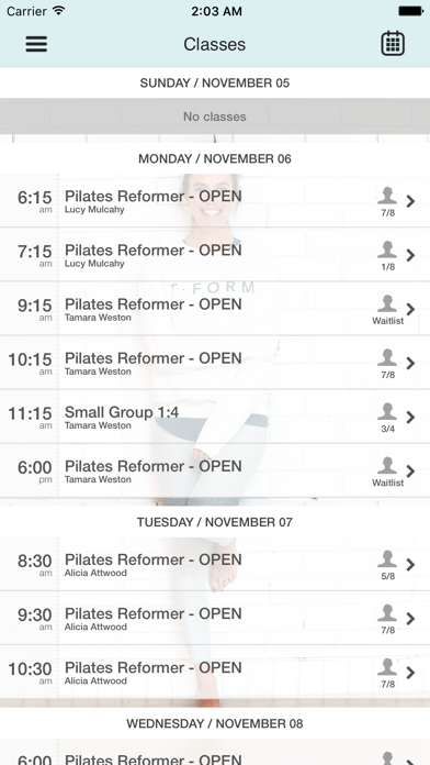 T Form Pilates screenshot 3