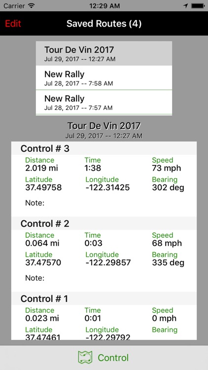 Rally Controls Planner