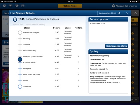 NationalRailEnquiries for iPad screenshot 4