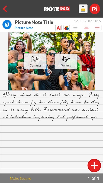 Secure Notepad - Text, Picture, Video & List
