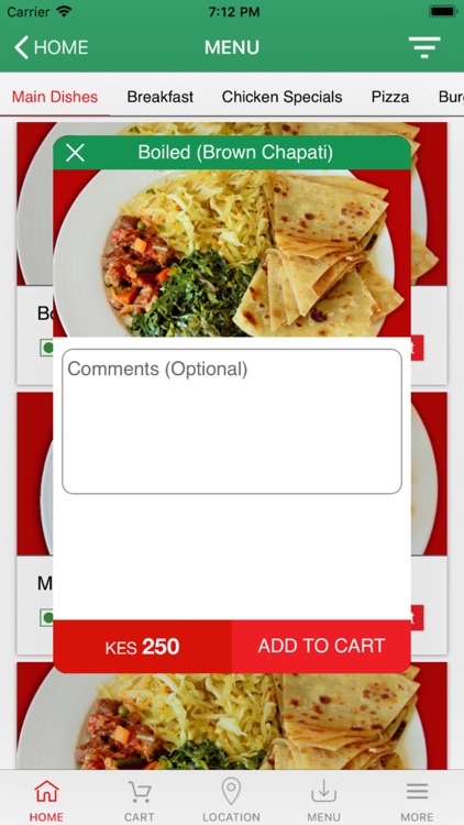 Kilimanjaro Restaurant App